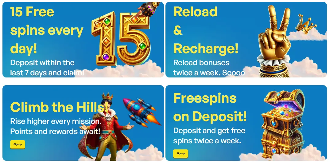 Skyhills Casino promoties